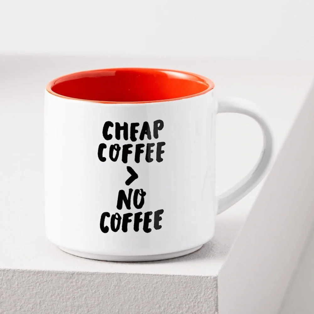 Timothy Goodman West Elm coffee cup mug new limited collaboration red